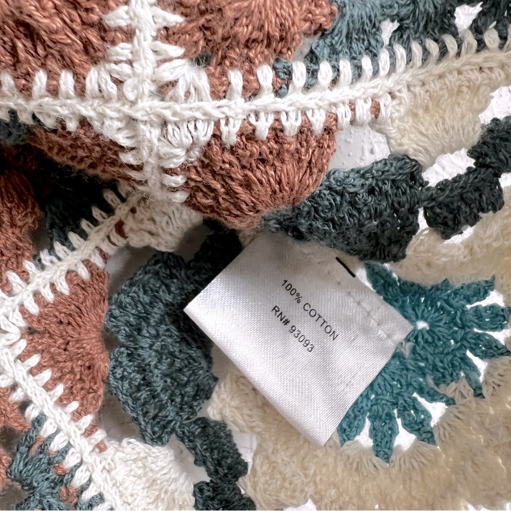 Tyler Böe Crocheted Mid Length Cardigan Sweater Granny Square Crochet S … - Picture 13 of 16